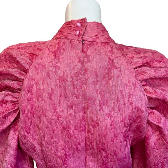 Rotate by Birger Christensen Style 1 Pink Carnation Puff Sleeve Mini Dress 36=4 - Picture 6 of 13